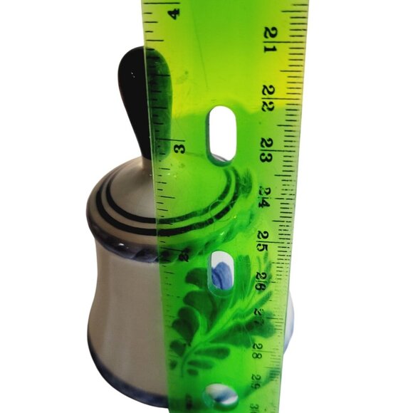 Signed Delft Blue Dutch Bell Holland Porcelain Hand Painted Blue and White - Picture 7 of 8